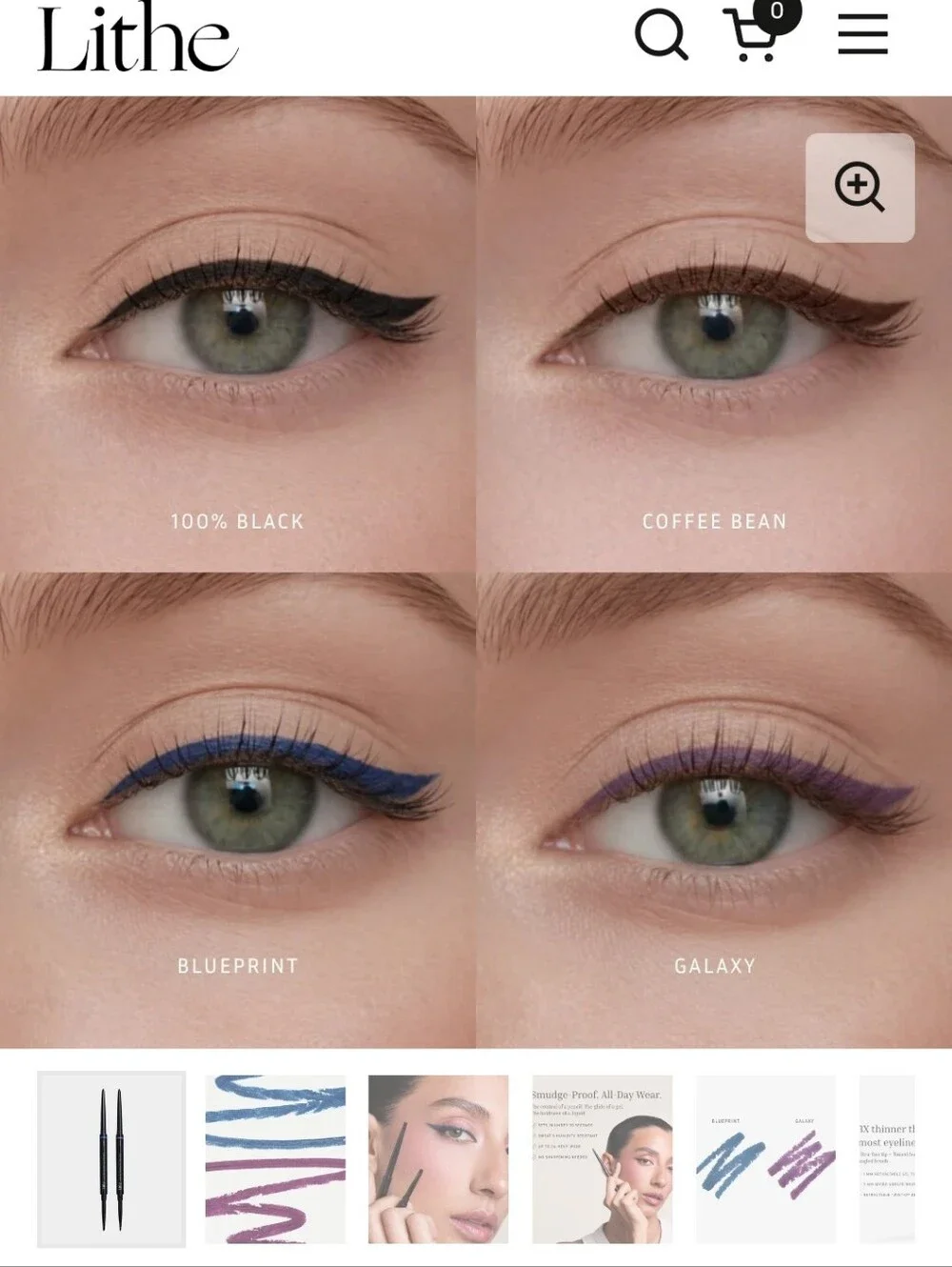 Lithe High Definition Gel Eyeliner In Shades Blueprint And Galaxy Nwt